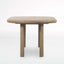 Natural Wood Oval Expandable Dining Table Plank With Legs Rounded Edges