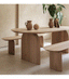 Laszlo Nordic Solid Wood Dining Table - Natural Brown