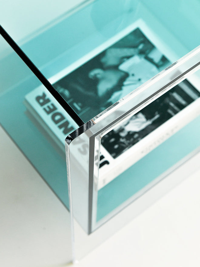 AKIO ACRYLIC BEDSIDE TABLE