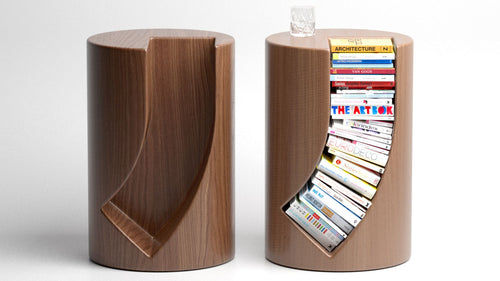 Hiroshi Hidden Bookcase Side Table