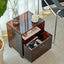 Amber Arc Acrylic Side Table in smoky brown