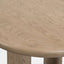 Natural Wood Oval Expandable Dining Table Plank With Legs Rounded Edges