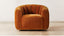 Gabriele Swivel Occasional Armchair - Burnt Orange velvet