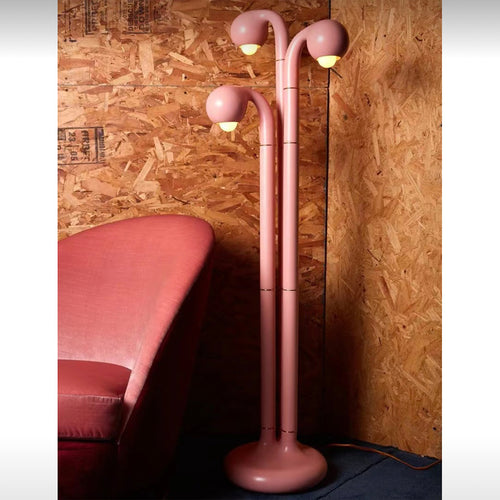 Ryōsuke Pink multi-headed sculpture floor lamp