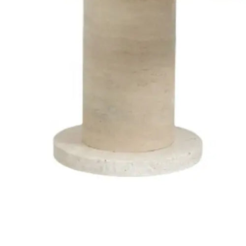 Caligula roman column base round travertine dining table