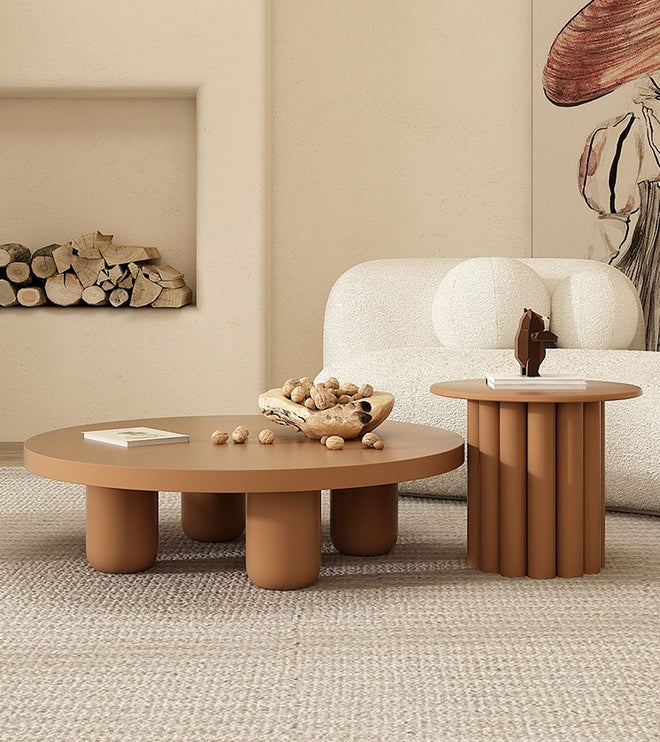 Cosima Solid Timber Coffee and Side table set - brown