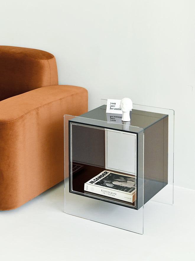 AKIO ACRYLIC BEDSIDE TABLE