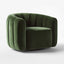 Gabriele Swivel Occasional Armchair - Green velvet