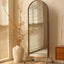 solid wood furniture large arch floor arch mirror large floor mirror with wheel