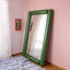 home decor Rectangle stick shape full length mirror Wooden side pink long floor mirror for living room