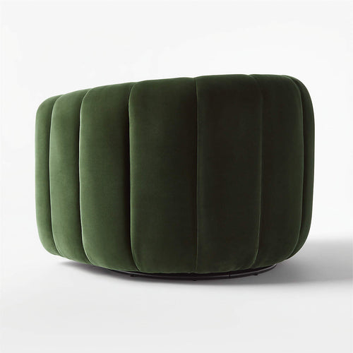 Gabriele Swivel Occasional Armchair - Green velvet