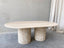 Cordelia Natural Honed Oval Travertine Coffee Table