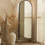 solid wood furniture large arch floor arch mirror large floor mirror with wheel