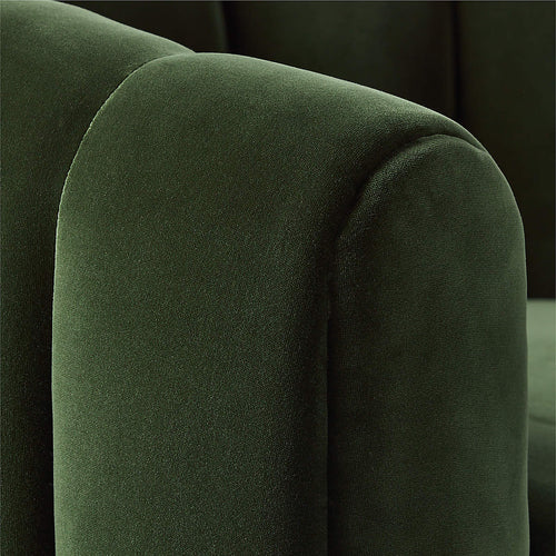 Gabriele Swivel Occasional Armchair - Green velvet