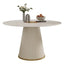 Luxe Sintered Stone Round Dining Table – White