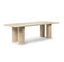 Modern Travertine Table – Sleek natural stone with a minimalist design.