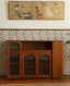 Eléa retro solid wood bar with removable tea cabinet