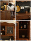 Fréderique French retro solid wood display tea cabinet