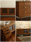 Garcelle French Retro Cherry Wood, Red Oak, and Brass TV Cabinet