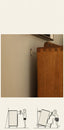 Nadège retro solid wood wine/book cabinet