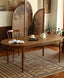 Ninette French solid wood slate oval dining table