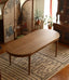 Ninette French solid wood slate oval dining table