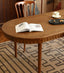 Ninette French solid wood slate oval dining table