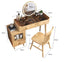 Salomé glass solid wood dressing table