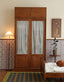 Garcelle French retro solid wood glass wardrobe