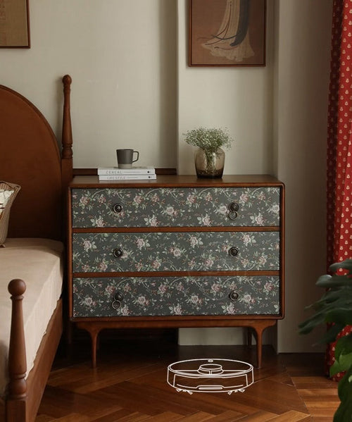 Clementine Flower Blossom Three Drawer Cabinet