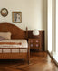 Léonie cherry wood caramel master bed