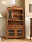 Lucienne vintage cherry wood display cabinet