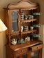 Lucienne vintage cherry wood display cabinet