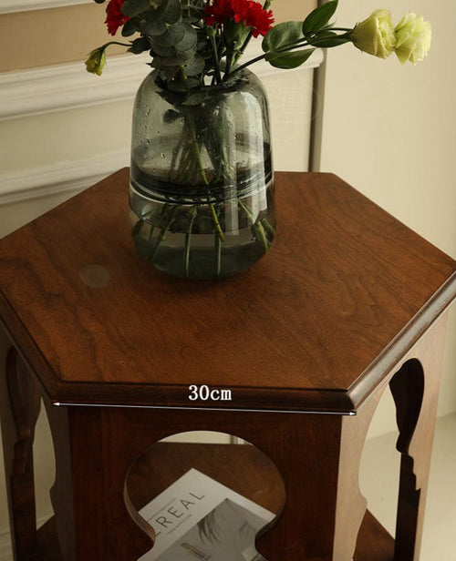 Mallory vintage flower stand corner table