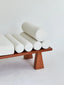 Lennon Daybed, Ivory Bouclé & Wood Daybed