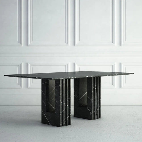 The Madeleine: A Modern Dining Table with a Rectangular Top and Fluted Legs