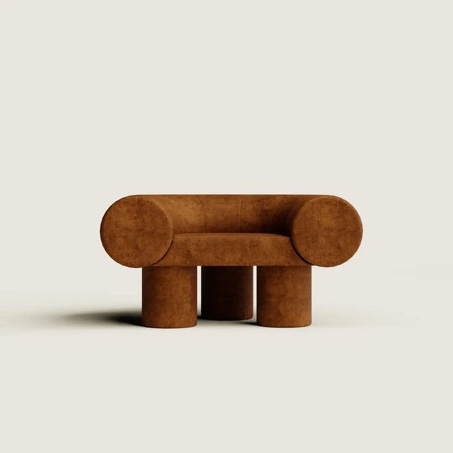 Mineral Armchair by Vincent Mazenauer - brown