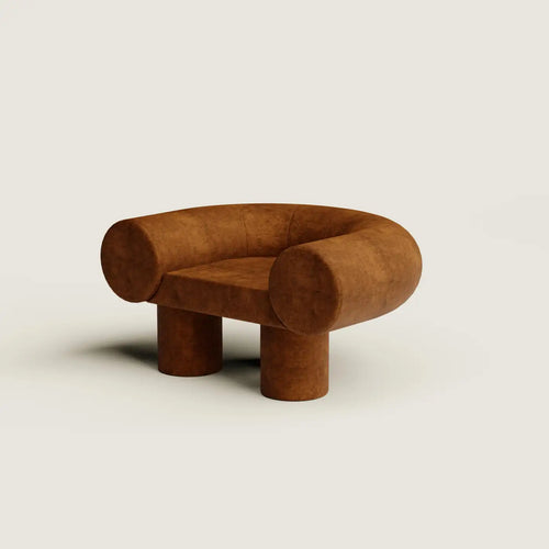 Mineral Armchair by Vincent Mazenauer - brown