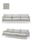 Zanotta Italian linen sofa - white