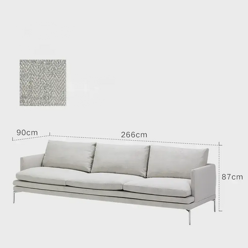 Zanotta Italian linen sofa - white