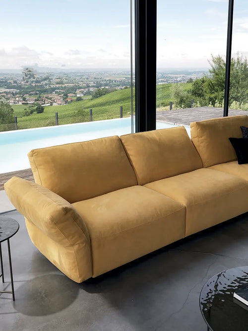Disire Italian fabric sofa with adjustable backrest and armrests