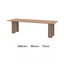 Aveline solid wood wind island long table