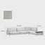 Zanotta Italian linen sofa - white