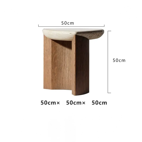 Adrien special-shaped corner table travertine