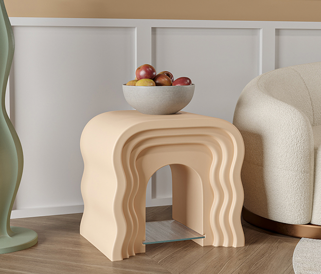 Iris Wave Side table - Pink