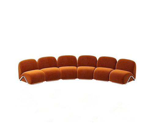 Santia sectional sofa - Mustard Brown