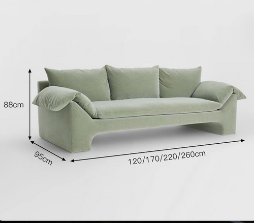 Ninetta Velvet Sofa - Green