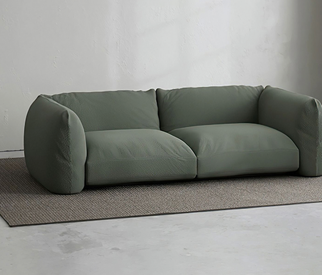 Illaria 2-Seater lazy sofa - Moss Green