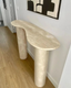 Natural Travertine Console Table, Luxuries Travertine Console, Natural Stone Console, Dresser, Marble Dresser