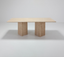 Carlotta rectangle Travertine table dining